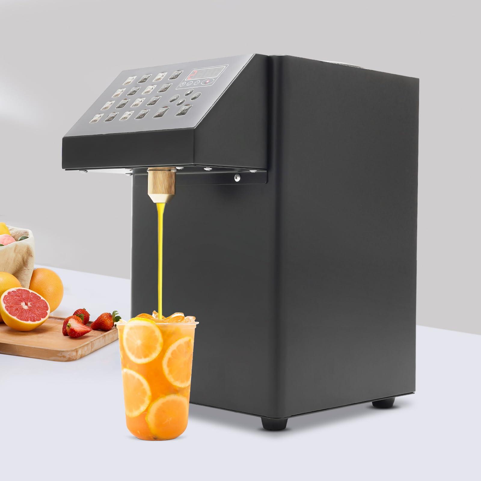 BILPIKOGoo Automatic Fructose Dispenser Machine for Commercial, 200W Electric Fructose Sugar Syrup Quantitative Machine, 2.1 Gal Auto Bubble Tea Equipment Milk Tea Soft Drink 110V