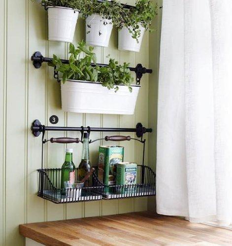 Ikea Ikea Steel Wire Basket with Handle 102.381.48, 7.75-inch, Black