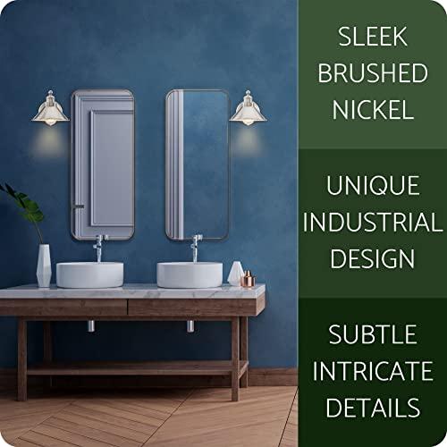 Kira Home Kira Home Welton 8.5\" Modern Industrial Wall Sconce, Brushed Nickel Finish