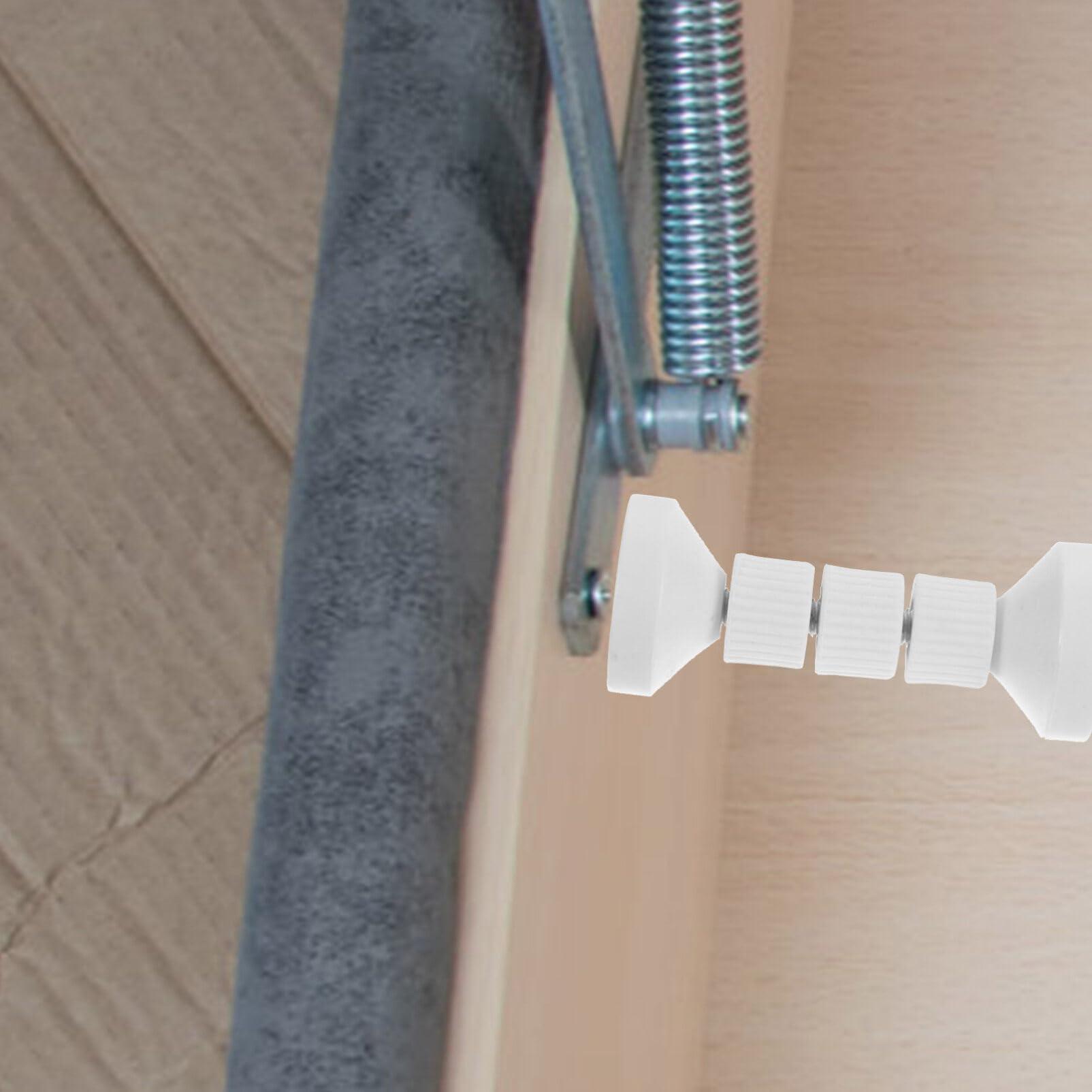 Homoyoyo Homoyoyo 2pcs Bed Frame Headboard Stoppers for Wall Headboard Stoppers for Bed Headboard Fixers Bed Anti Shake Tool Bed Stabilizer Bed Stoppers Bed Holder Cabinet Power Supply Abs White