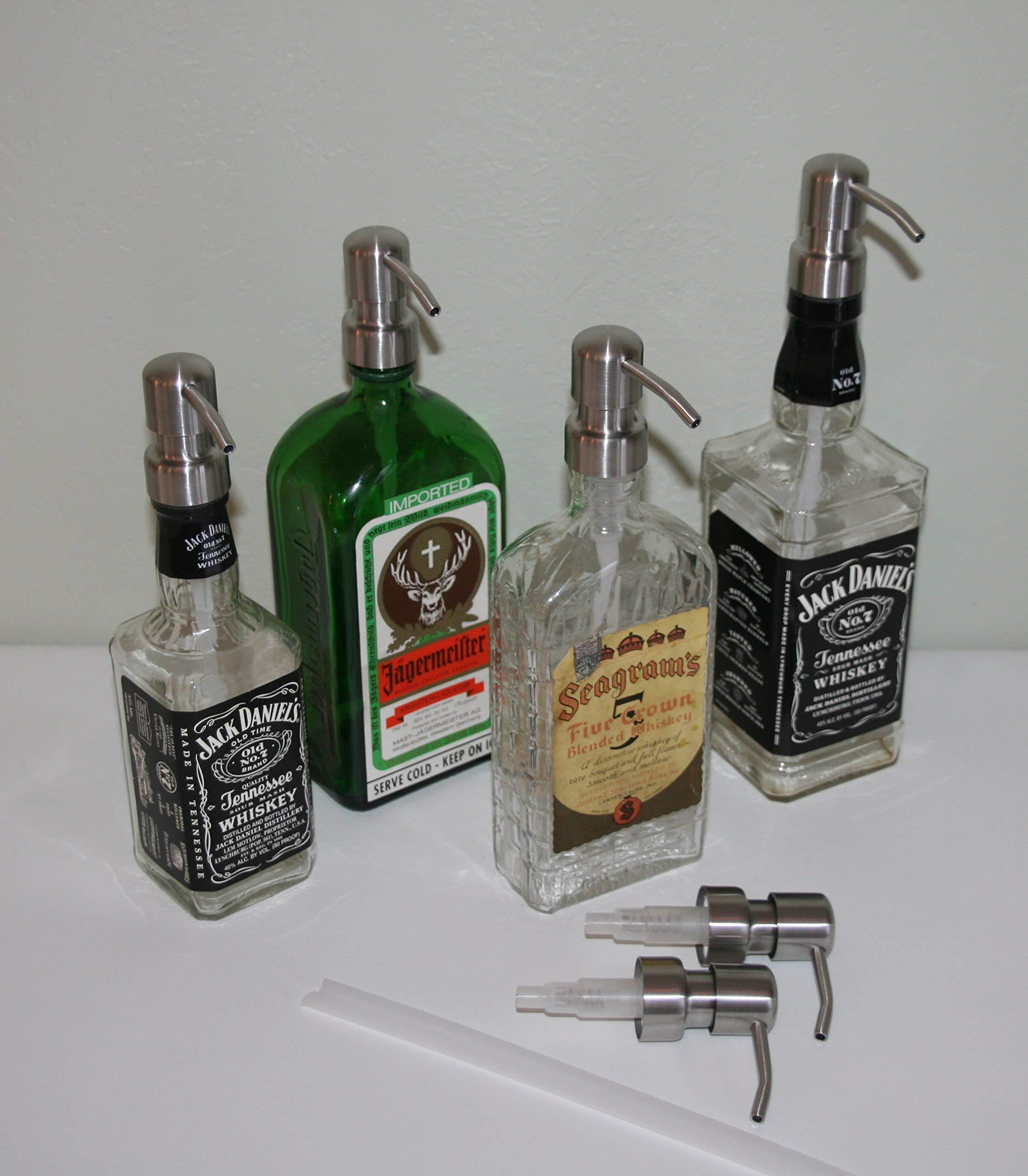 Industrial Rewind Soap Dispenser Pump Replacement/Liquor Bottle Soap Pumps, Gun Metal Bronze Soap Pumps 2-Pack