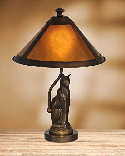 Dale Tiffany Lamps Dale Tiffany TA90197 Ginger Mica Accent Lamp, Antique Bronze 17.00x10.00x10.00