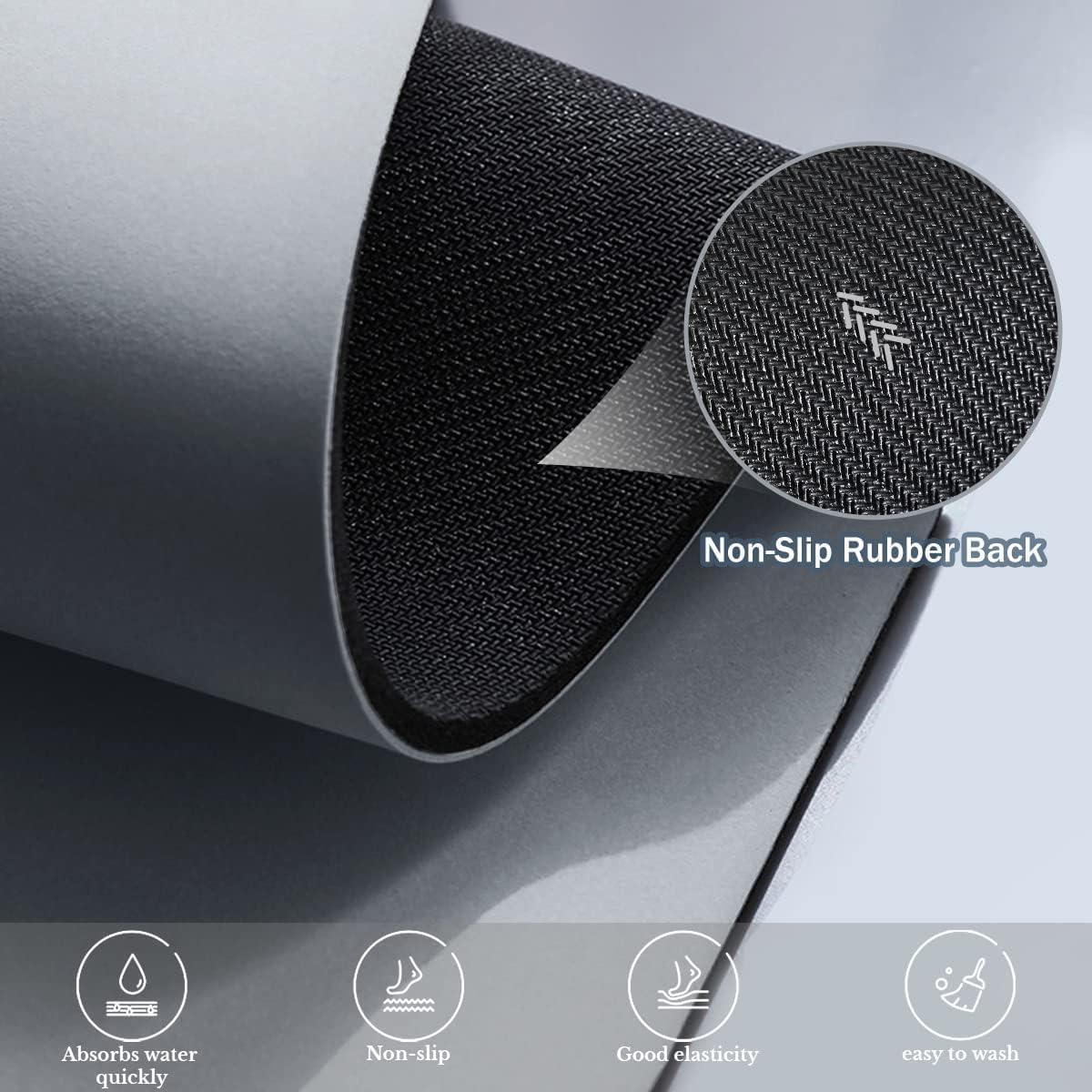 NEvka Stone Bath Mat, Diatomaceous Earth Bath Mat - Natural Stone Bath Mats for Bathroom, Ultra-Absorbent Non-Slip Stone Bath Mat - Elegant Quick Drying Bath Stone Mat,2x3ft/24x36in/60x90cm