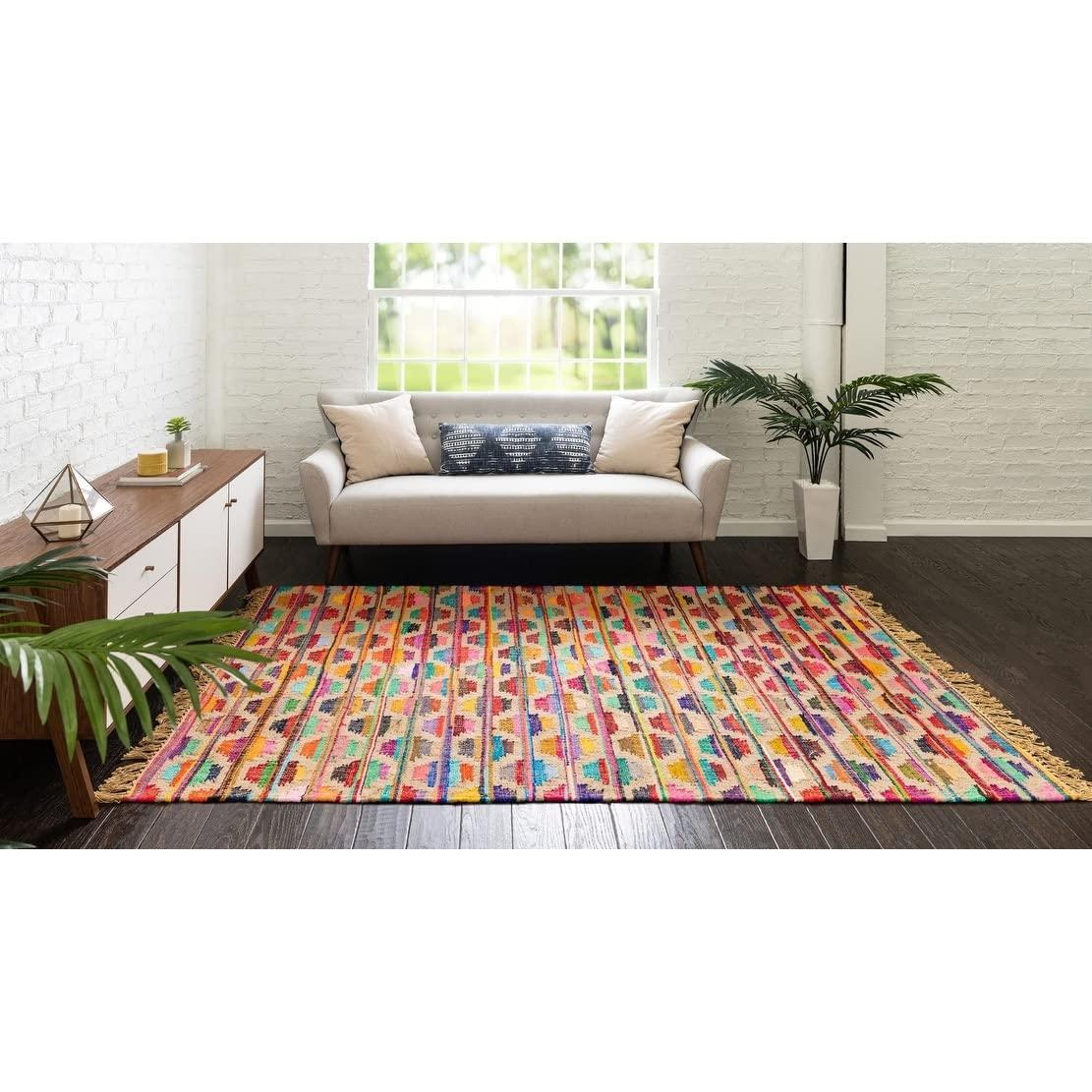 Overstock Overstock Contemporary Octiane Collection Area Rug 9'x12' - Multi-Beige