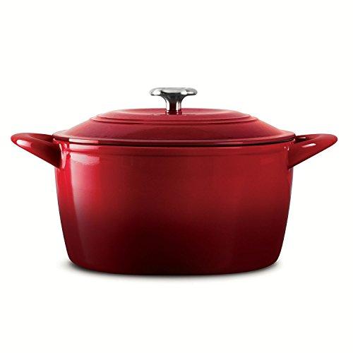 Tramontina TRAMONTINA 6.5 Qt ROUND Dutch Oven OMBRE RED Enameled Cast Iron