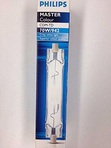 PHILIPS PHILIPS 37370-4 - 70 Watt - T6 - MasterColor - Pulse Start - Metal Halide - Unprotected Arc Tube - 4200K - Rx7s Base - ANSI M139/E - Horizontal Burn (+/- 45 Deg.) CDM70/TD/942