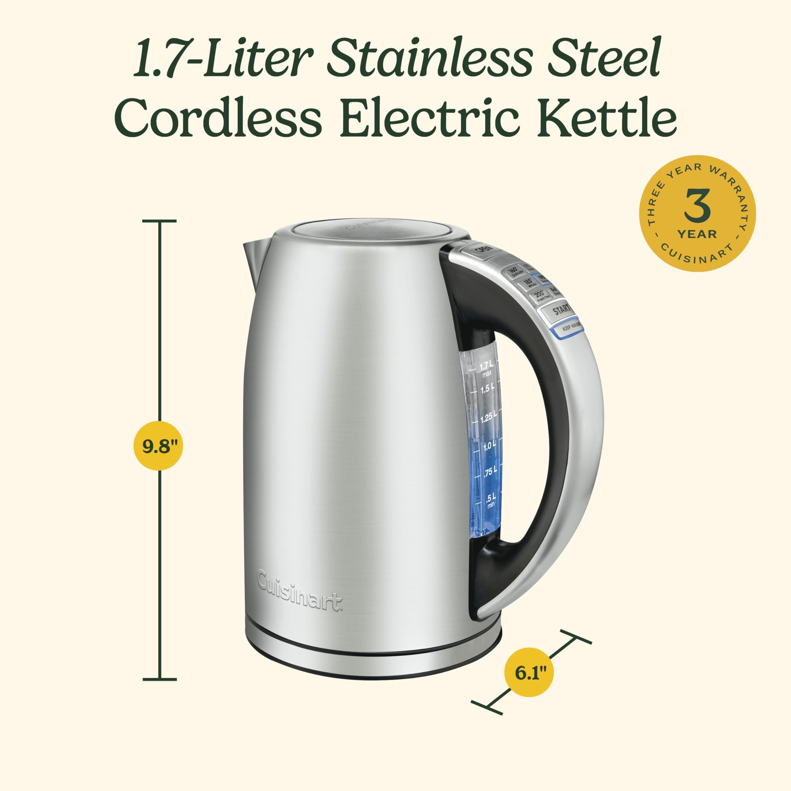 Cuisinart Cuisinart 1.7-Liter Stainless Steel Cordless Electric Kettle with 6 Preset Temperatures