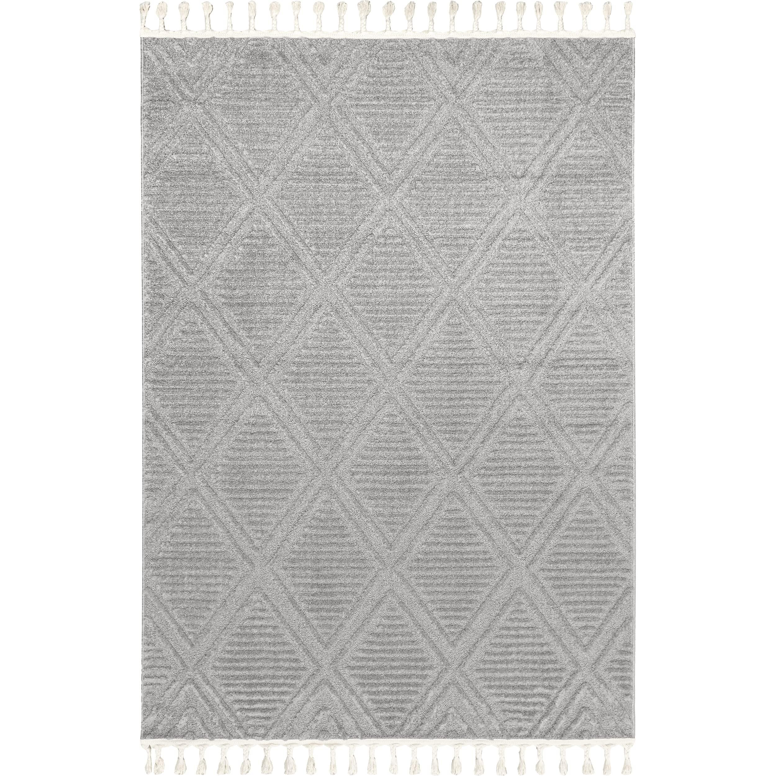Rugs USA Rugs USA x Arvin Olano Balboa Textured Tile Area Rug - 9x12 Area Rug Modern Grey for Living Room Bedroom Dining Room Kitchen