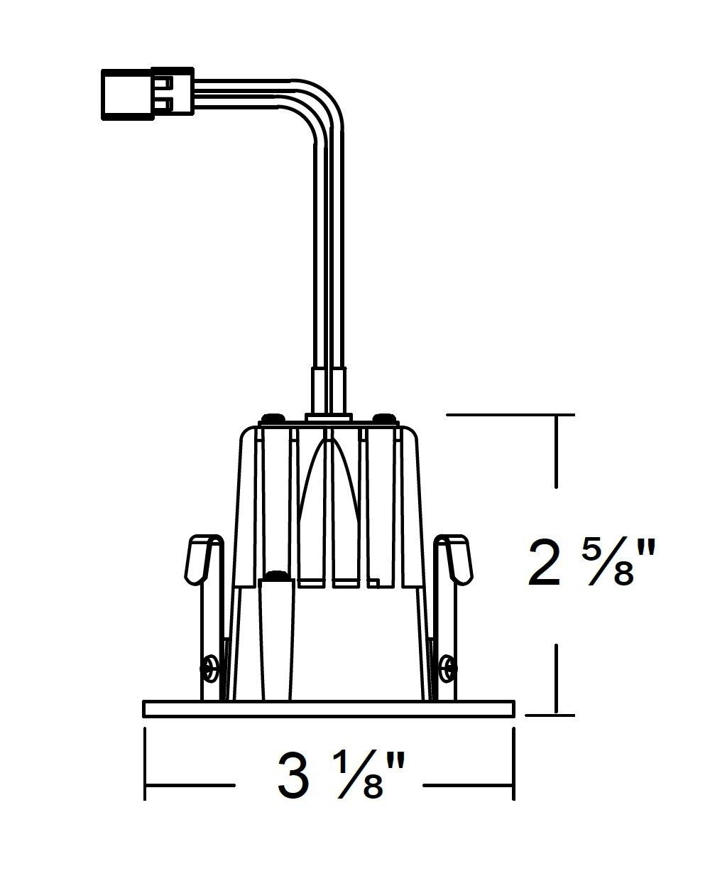 NICOR Lighting NICOR Lighting DQR2-10-120-3K-BK-BF Downlight, Black