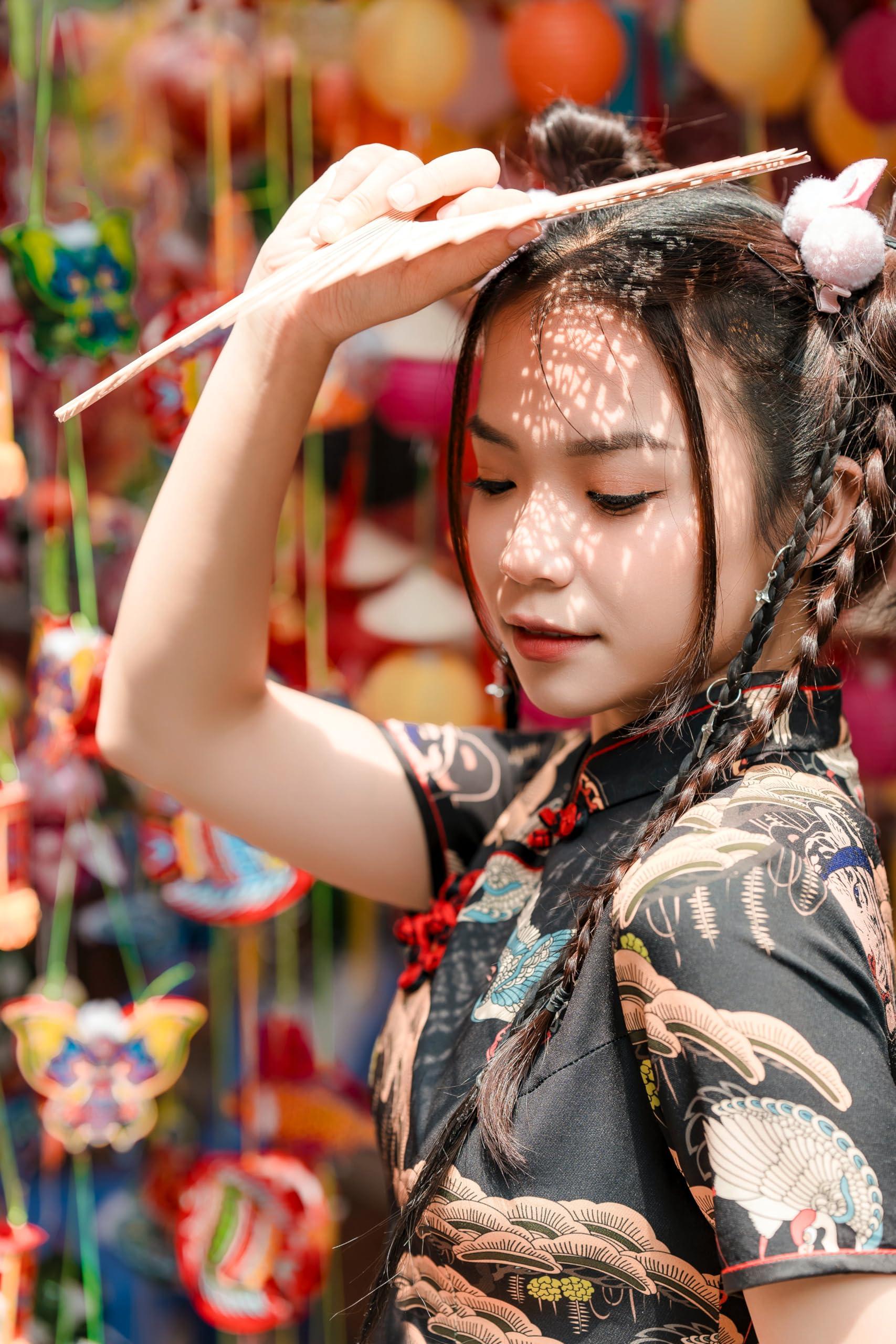 DFDG Personalized Folding Fans Handheld Bulk Custom Abanicos De Mano for Wedding Favors Bridal Bachelor Party Chinese Fans Folding Fan