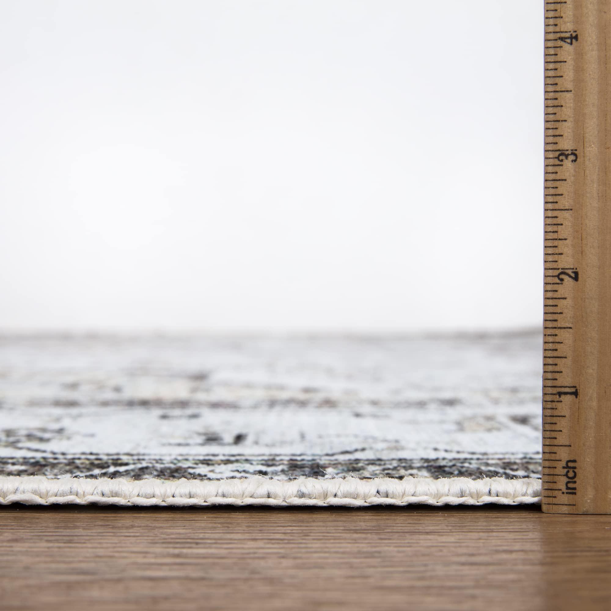 Bloom Rugs Bloom Rugs Washable Non-Slip 5' x 7' Rug - Brown/Beige/Charcoal Traditional Area Rug for Living Room, Bedroom, Dining Room, and Kitchen - Exact Size: 5' x 7'