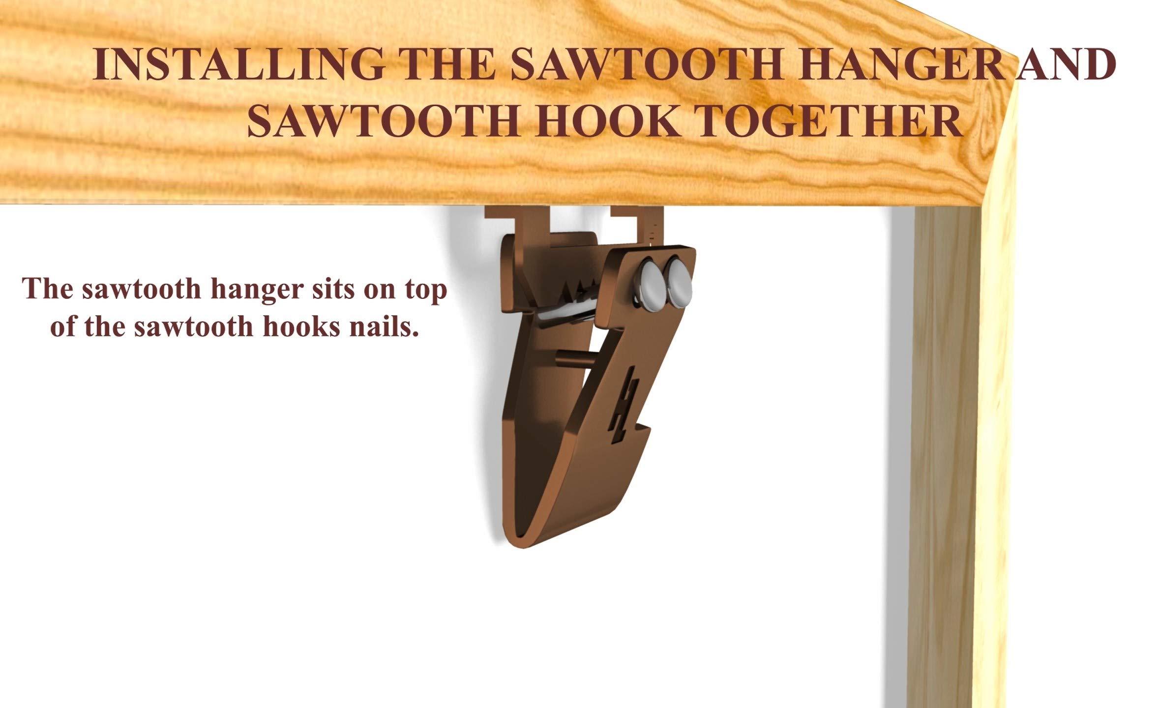 HANGZ HangZ 15lb Canvas Sawtooth Hooks (50-Pack) Exclusively Designed to Work with HangZ 20000B Sawtooth Hangers.