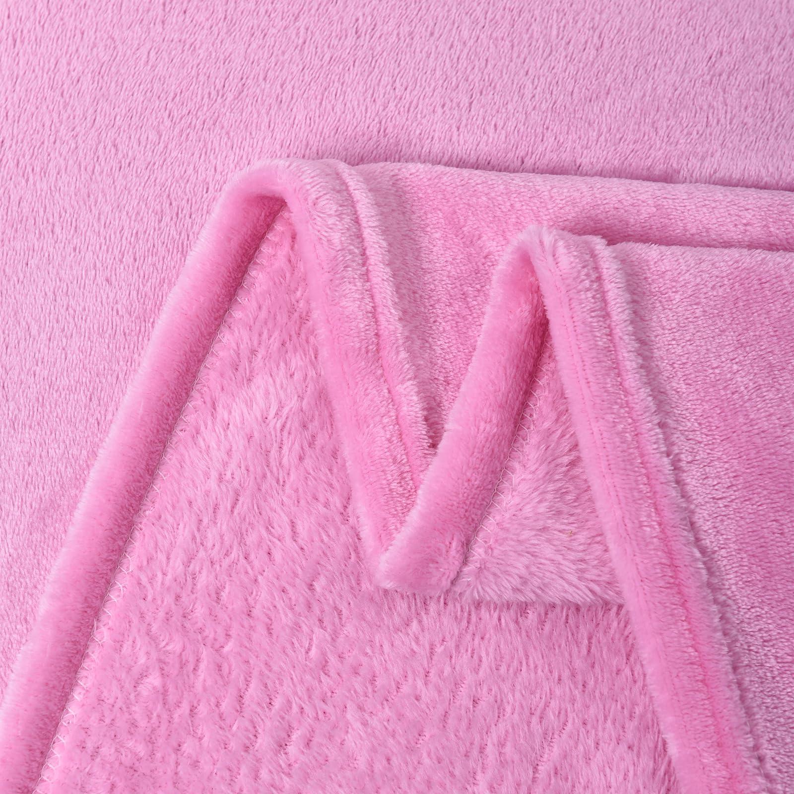 Jiposuhoe Jiposuhoe Personalized Custom Blankets with Name Picture Text Logo Customized Blanket Gifts for Adults Family Dad Mom Anniversary Wedding Couple Valentines Day Gifts, Pink, 71\"x91\"