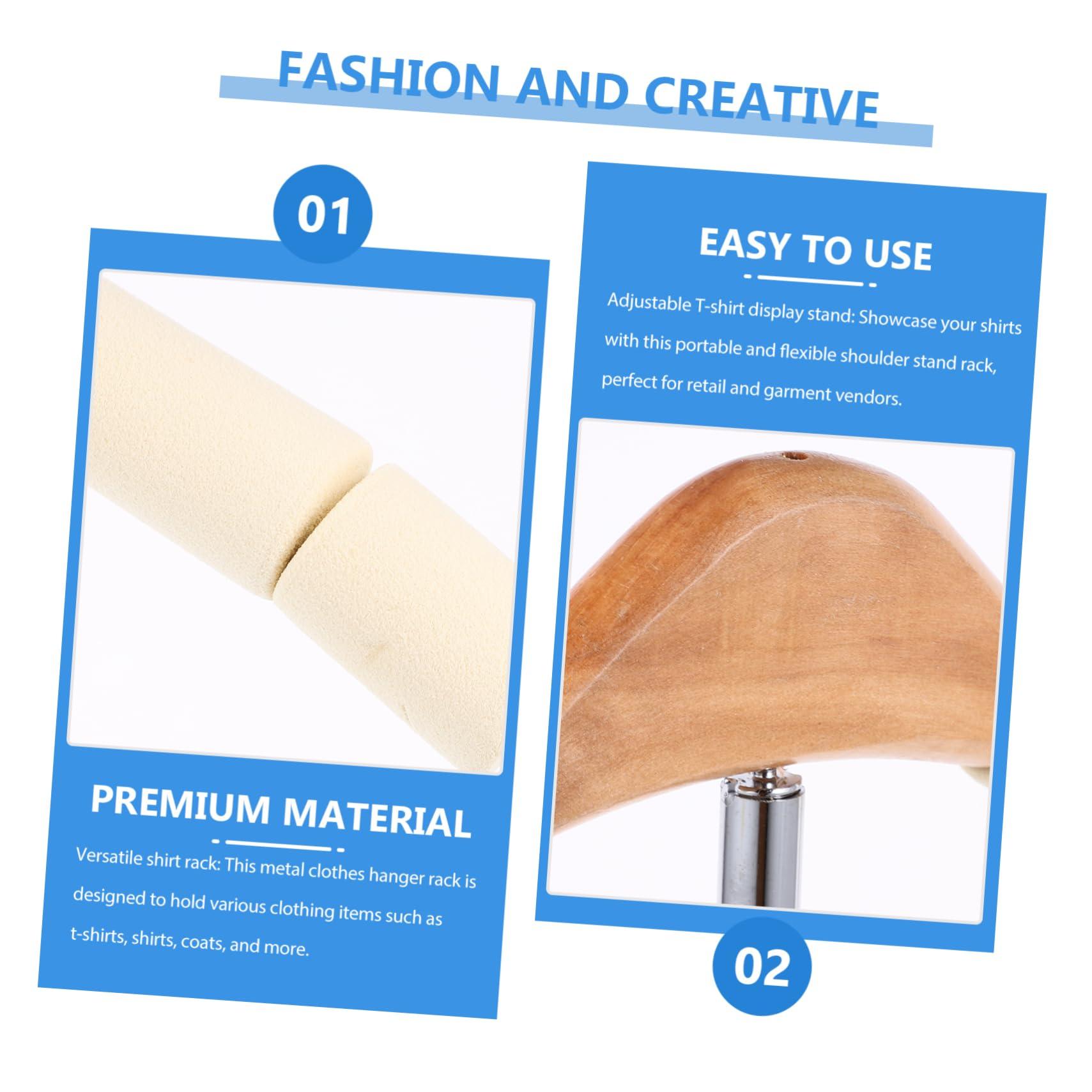 KOMBIUDA KOMBIUDA Adjustable T-Shirt Display Rack Coated Hanger Stand 46.5-79cm Height Fashion Retail Display