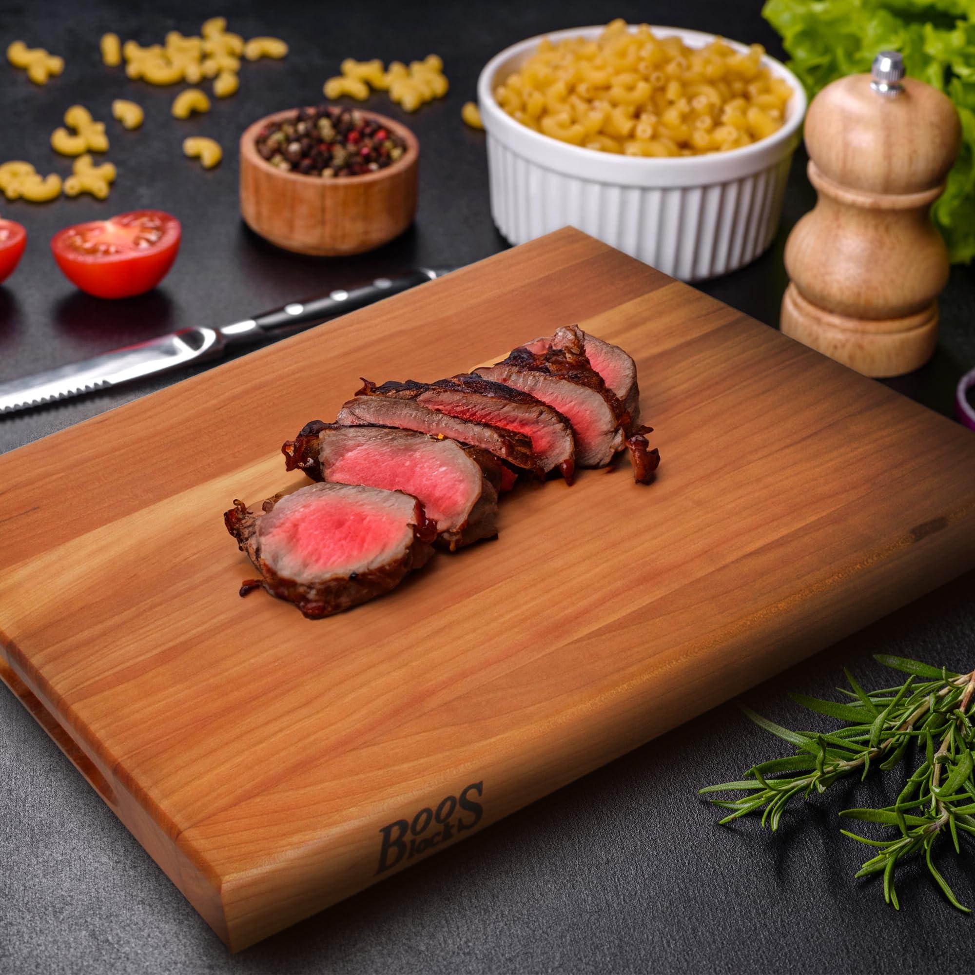John Boos John Boos Block R-Board Reversible Wood Cutting Board, 18\"x12\"x1.5\", Cherry