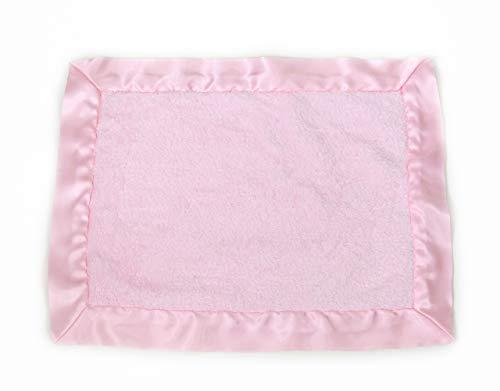 Comfort Silkie Comfort Silkie Luxurious Plush & Satin Security Blanket 14"x17" Pink
