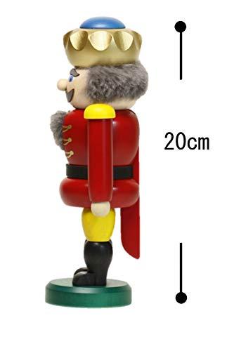 Authentic German Erzgebirge Handcraft Seiffener Volkskunst German nutcracker King red, height 20 cm / 8 inch, original Erzgebirge by SV 11451/1
