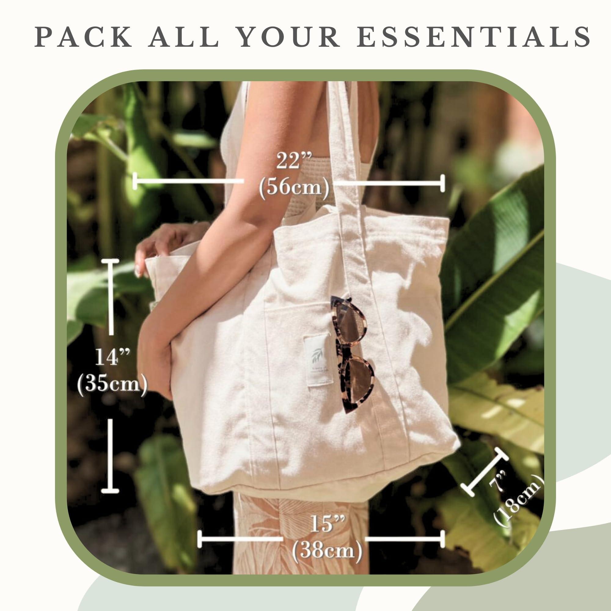 MEE AE MEEAE - Sustainable Drawstring Canvas Bag, Durable XL Tote, Reusable 14oz Bag