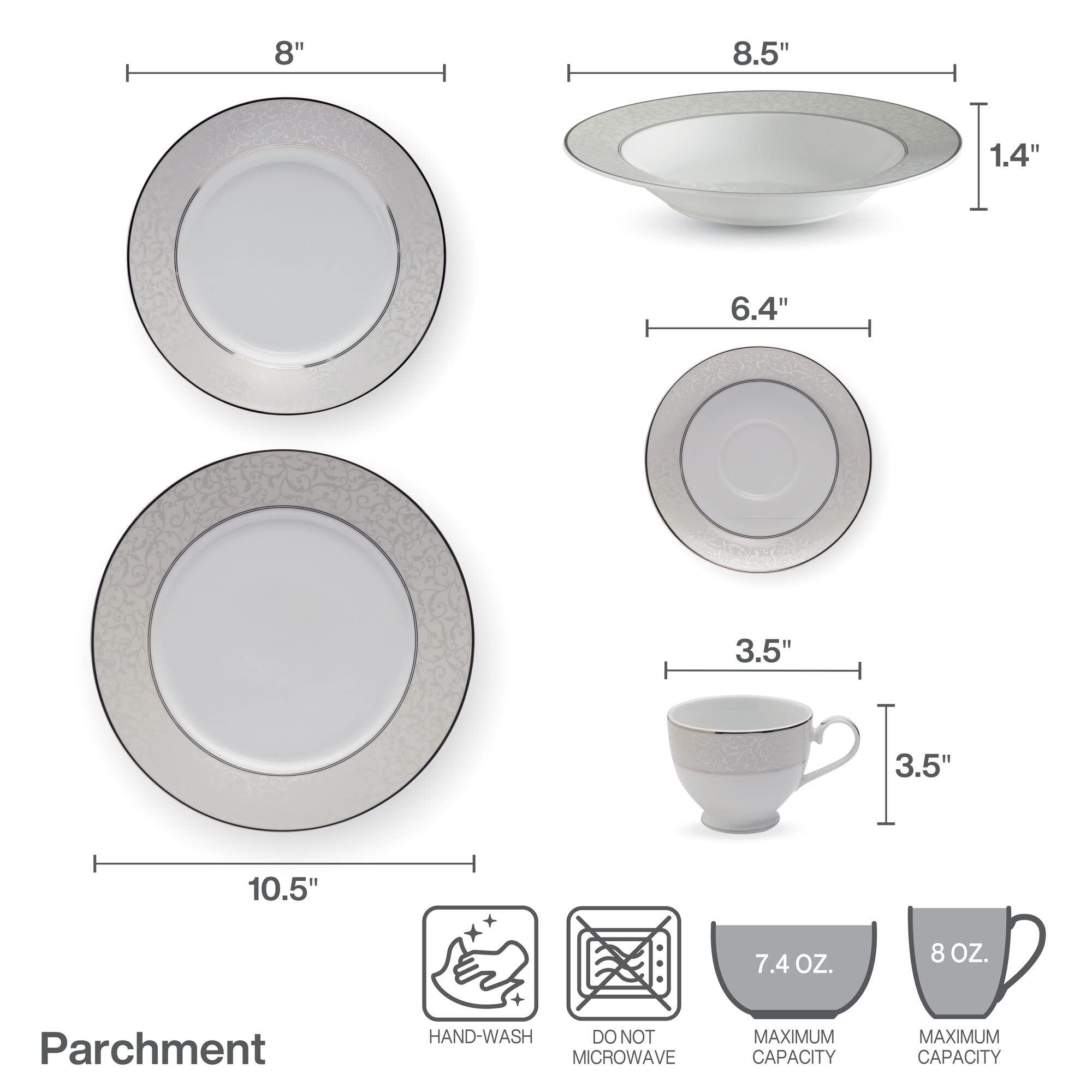 Mikasa Mikasa Parchment Dinnerware Set, 40 piece set, Service for 8
