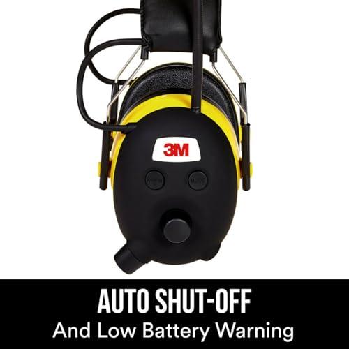 3M Safety 3M - 90541-80025T WorkTunes AM/FM Hearing Protector with Audio Assist Technology, 24 dB NRR, Ear protection for Mowing, Snowblowing, Construction, Work Shops