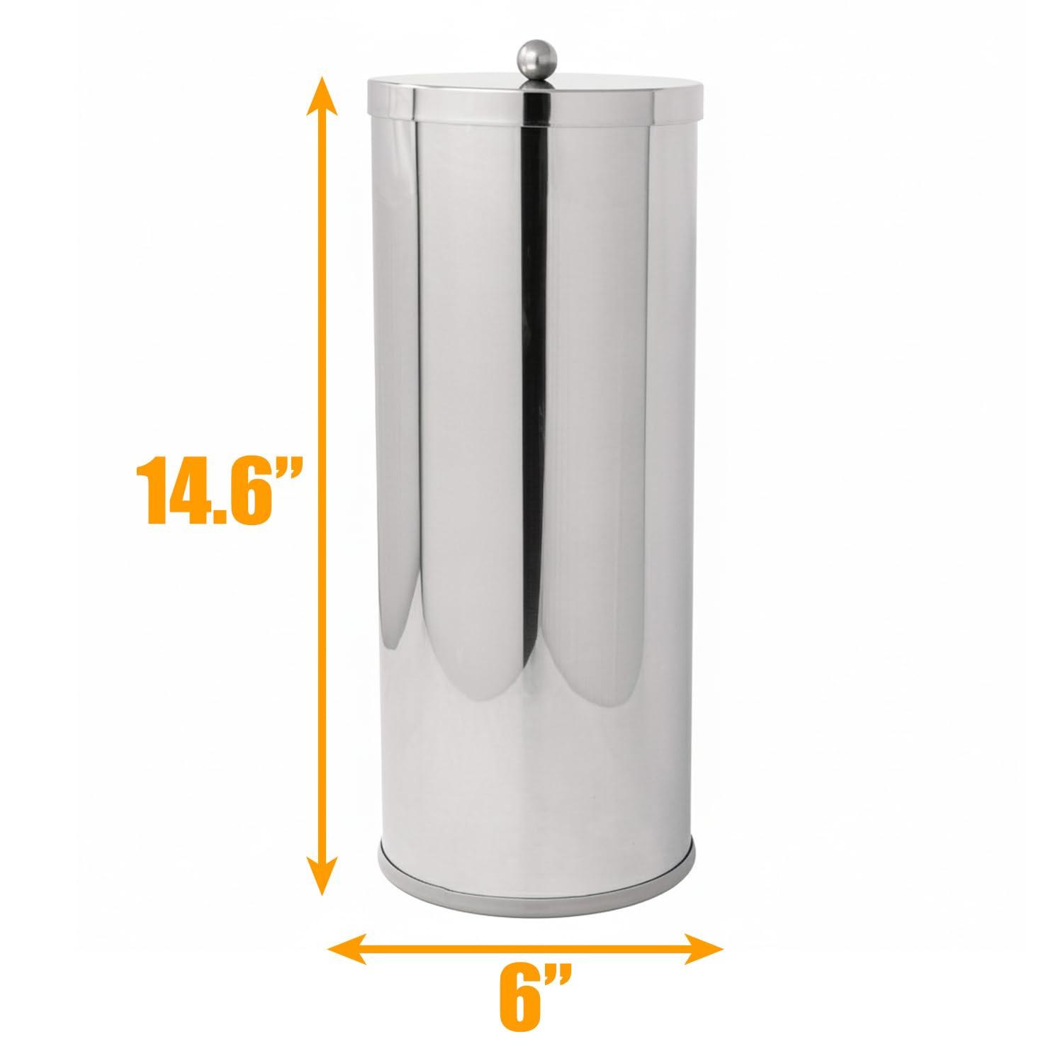 Huji [2023 Upgraded Version] HUJI Rust Resistant Stainless Steel Toilet Paper Roll Canister Holder w/Removable Base for Bathroom Storage (1 Pack, Toilet Paper Canister)