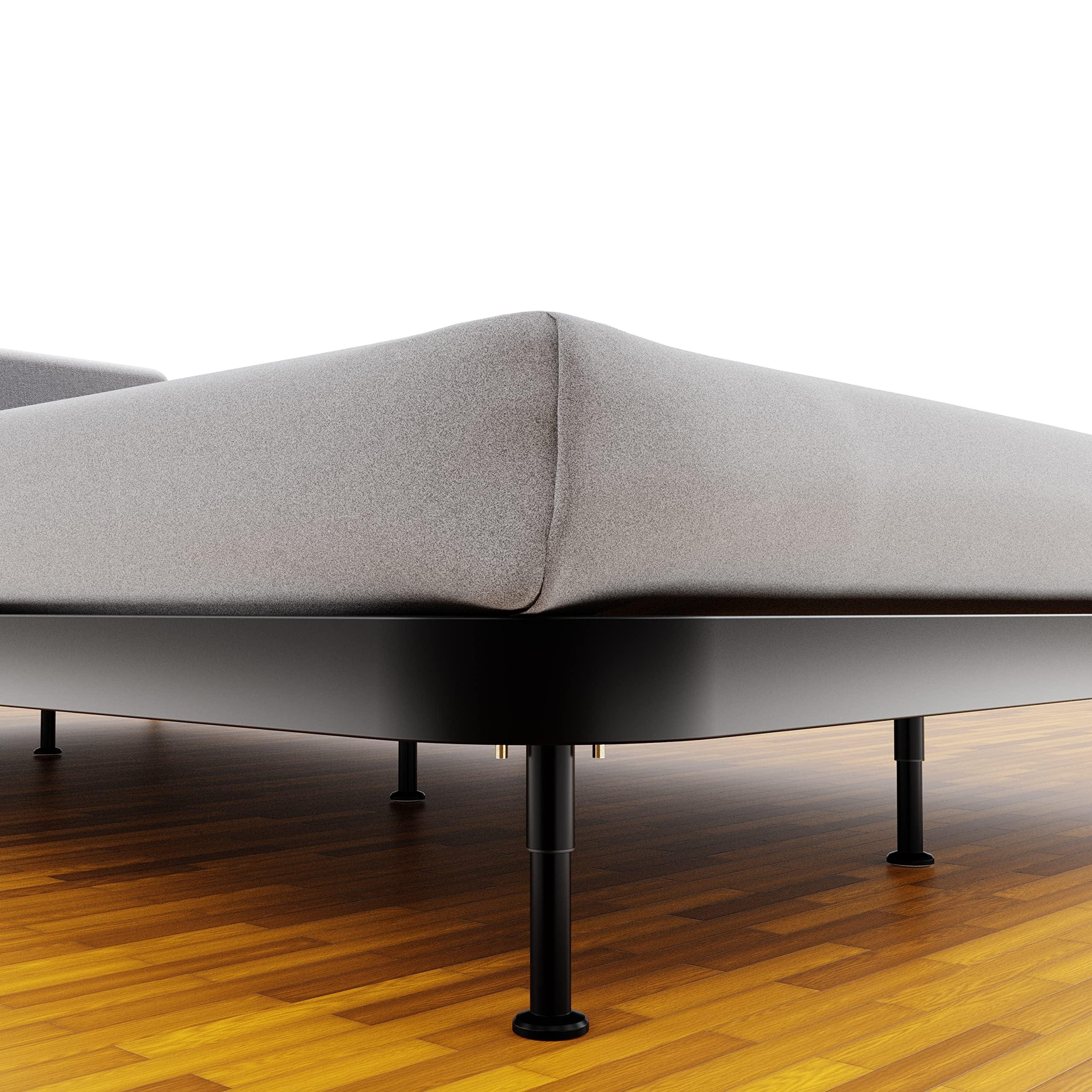 ruiru bro Adjustable Bed Frame Support Legs,Metal Bed Center Slat Heavy Support Leg,UPGRADE Under Bed Support, Bed Slat Reinforcement Kit,Bed Support Legs for Bed Frame Replacement,More Stable, More Quiet(2pcs)