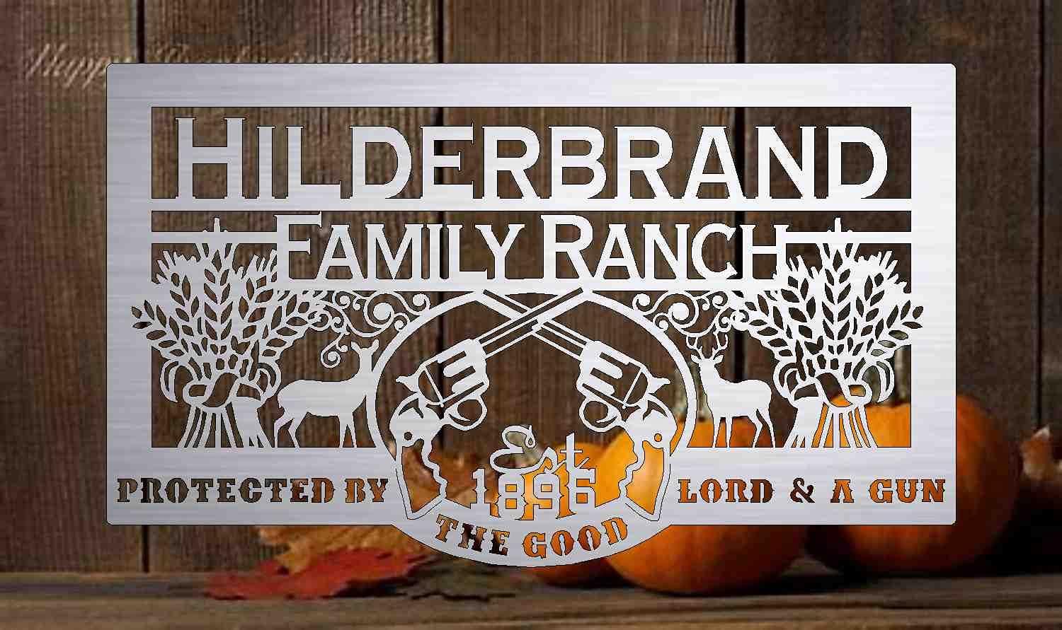 SUTTON\'S CUSTOM METAL ART Personalized Family Name Sign Custom Last Name Sign Monogram Letters Wall Decor Personalized Name Signs for Home Decor Metal Established Sign Initial Split Letter Monogram Sign 3\' wide