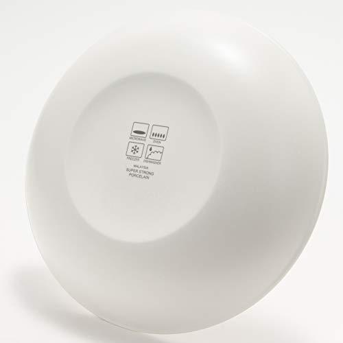 TAMAKI TAMAKI T-661949 Fortemore Curry and Pasta Dish, White, Diameter 8.5 x Height 1.7 inches (21.4 x 4.2 cm), Microwave, Dishwasher and Oven Safe, Lightweight Reinforced Porcelain