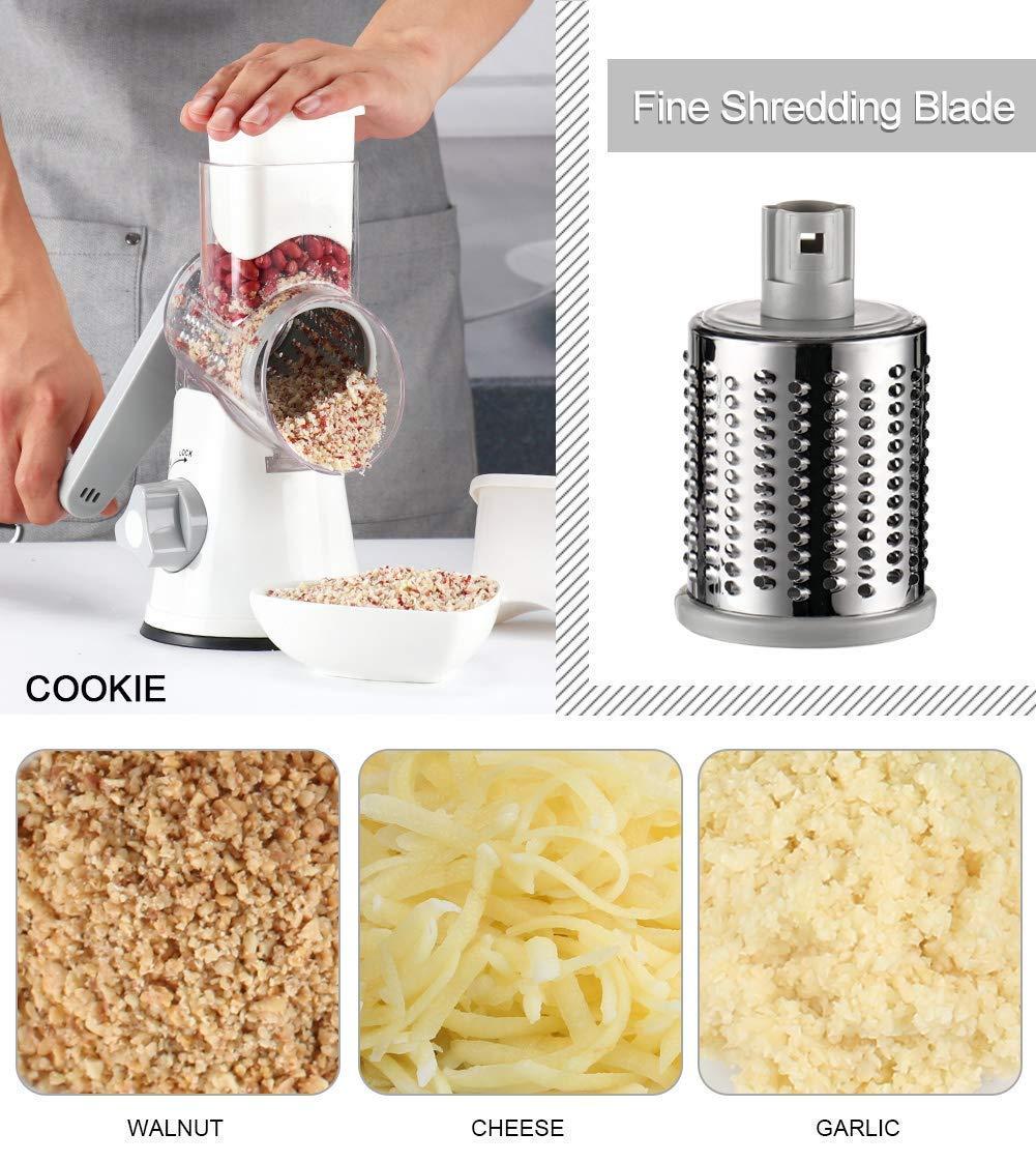 Ourokhome Ourokhome Rotary Grater Lemon Zester- Stainless Steel Cheese Grater for Fruit, Vegetable, Lemon, Cirtus