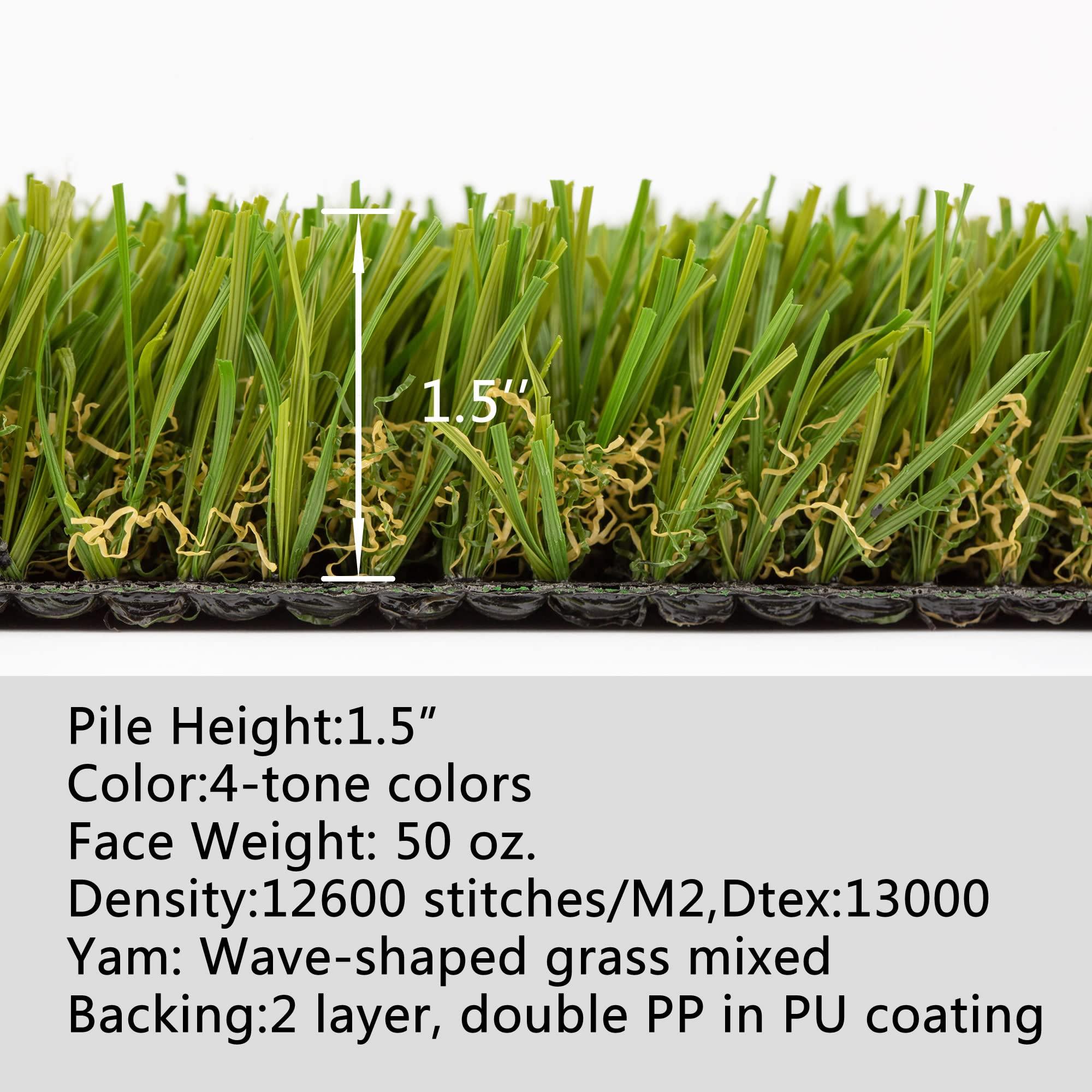 SMARTLAWN PROFESSIONAL SMARTLAWN PROFESSIONAL 5\'X 27\' Artificial Grass 1.5\" Pile Height was Designed to replicate The Lush Beauty of Natural Grass, specifically for Landscape Applications.