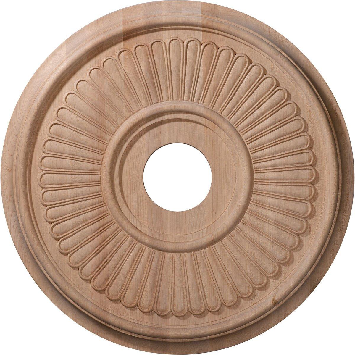 Ekena Millwork Ekena Millwork 16\"OD x 3 7/8\"ID x 1 1/8\"P Carved Berkshire Ceiling Medallion, Red Oak (Fits Canopies up to 5 1/4\")