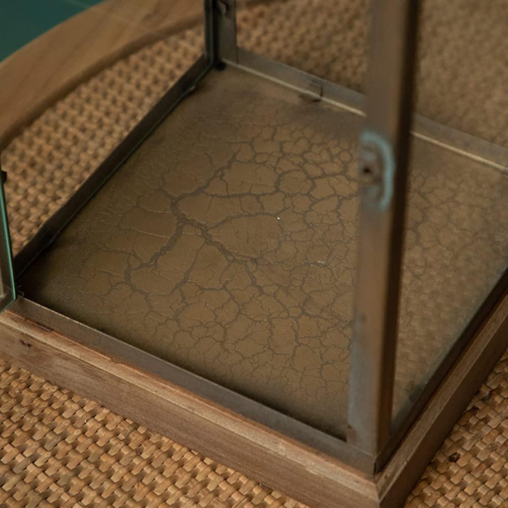 BOOMLATU BOOMLATU Gold Lantern Candle Holder Centerpiece 23.6in Tall,Metal Candle Lanterns with Glass for Indoor Outdoor Events Parities and Weddings (Large)