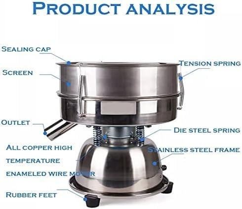Generic Automatic Sieve Shaker, Electric Vibrating Sieve Flour Machine, Stainless Steel Flour Sifter with Sieve, for Granule Powder Grain (Size : 10cm)