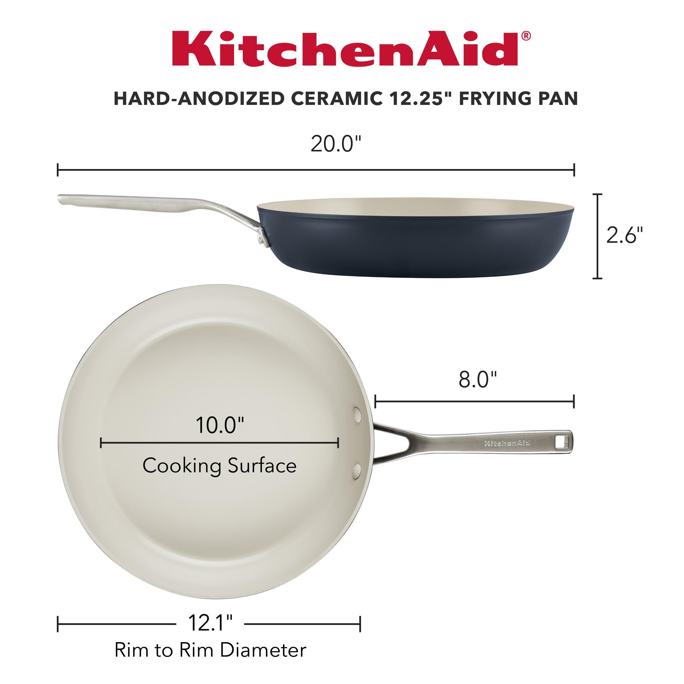 KitchenAid KitchenAid Hard Anodized Ceramic Nonstick Frying Pan/Skillet, 12.25 Inch, Matte Black