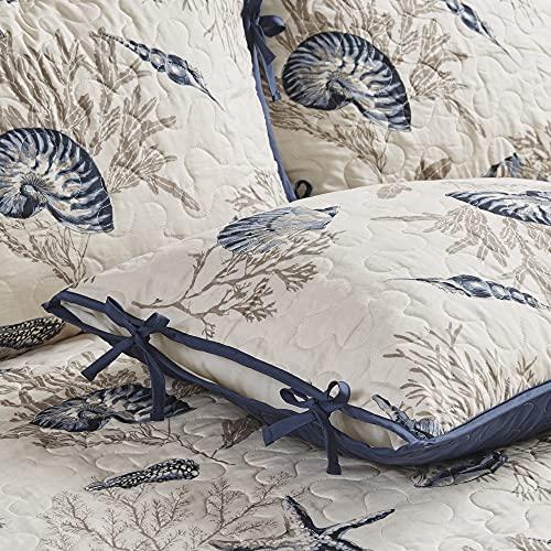 Madison Park Madison Park Daybed Cover Double Sided Quilting Casual Design All Season Bedding Set with Bedskirt, Matching Shams, Decorative Pillow, 75 in x 39 in, Seashell Blue