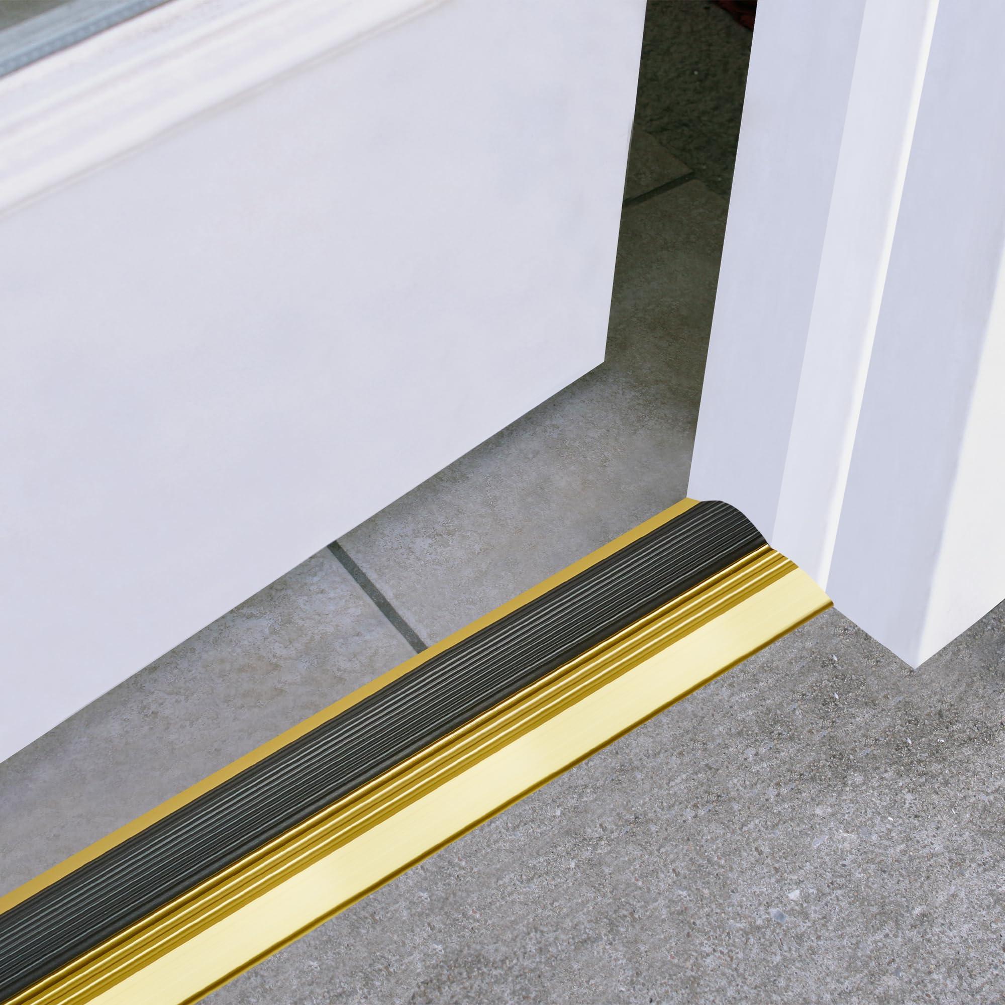 M-D Building Products Premium Low Threshold with Vinyl Seal AP 334, 36 Inches, Brite Gold - MD Building Products 09043