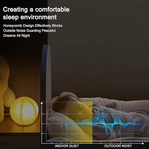 BERISSA BERISSA Top Down Bottom Up Cordless Cellular Shades Pull Down Blackout Room Darkening Window Shades Honeycomb Blinds for Windows and Skylights,Brown,81" W x 36" H