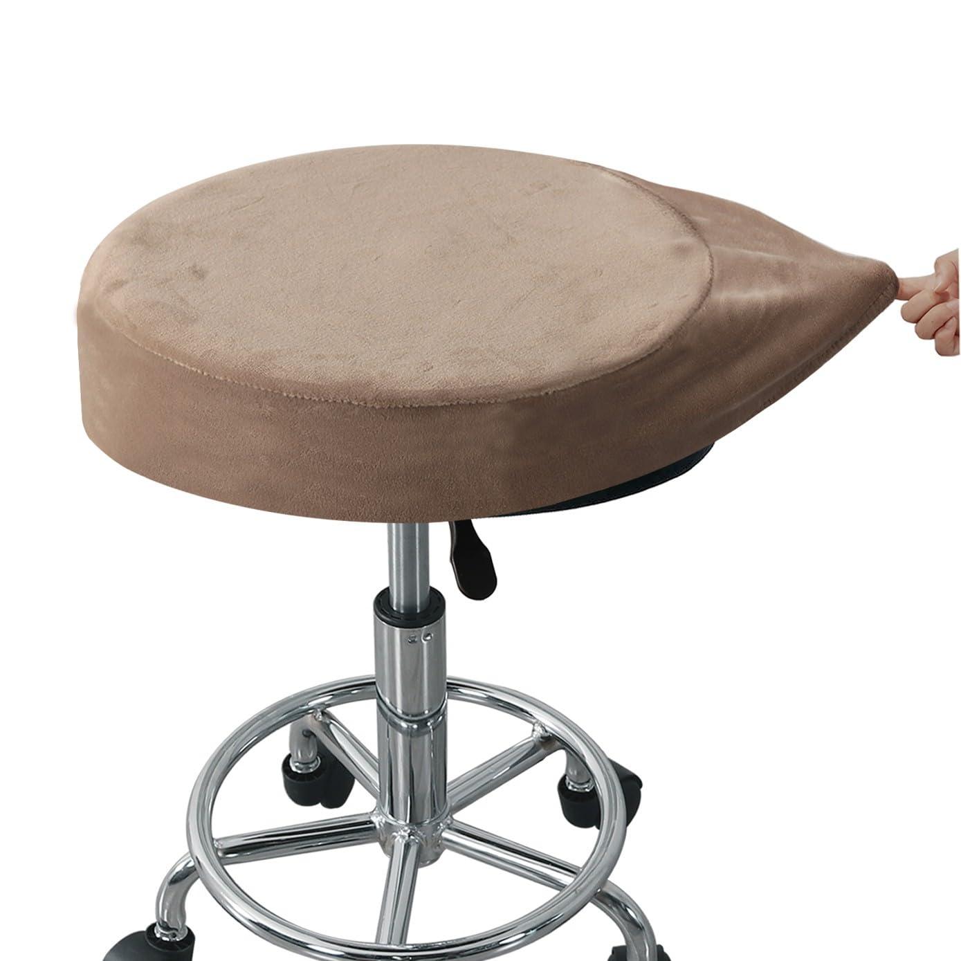 ATLION ATLION 2 pcs Bar Stool Covers Round Stool Cushion Covers Barstool Covers Stool Chair Covers for Kitchen Living Room Decor(C,16-18inch)