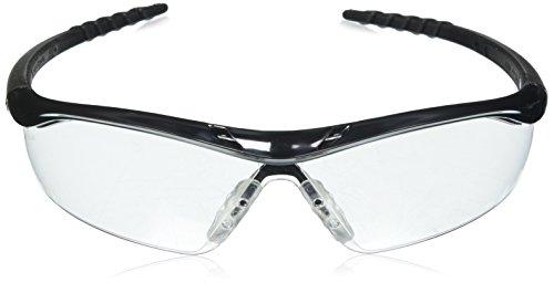 Crews MCR Safety DL110 Dallas Safety Glasses with Polished Black Frame and Clear Lens