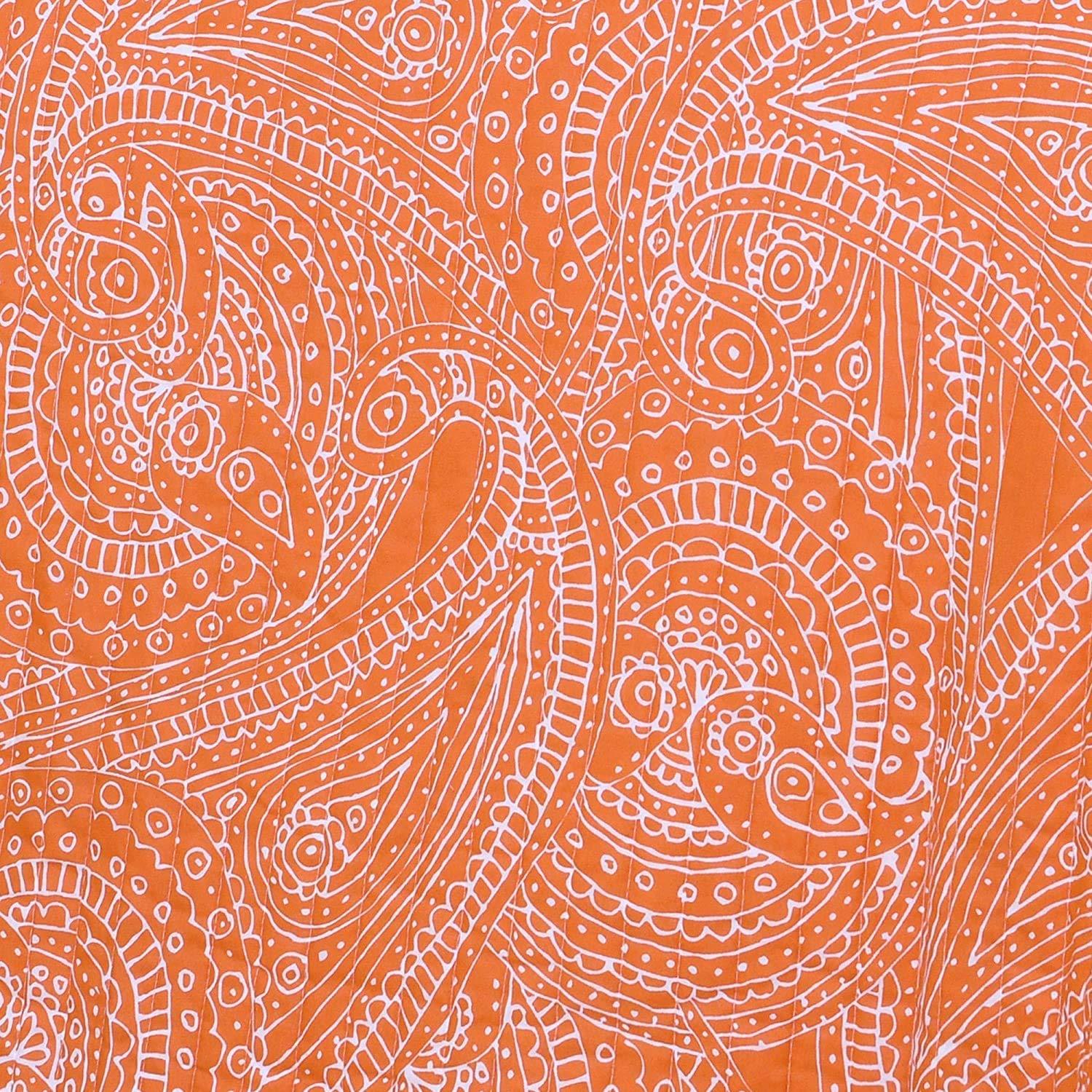 Lush Decor Lush Decor Boho Chic Reversible Cotton Quilt 3-Piece Set, King, Turquoise & Navy - Bright Paisley Print, Vibrant & Colorful Bohemian Bedding Set
