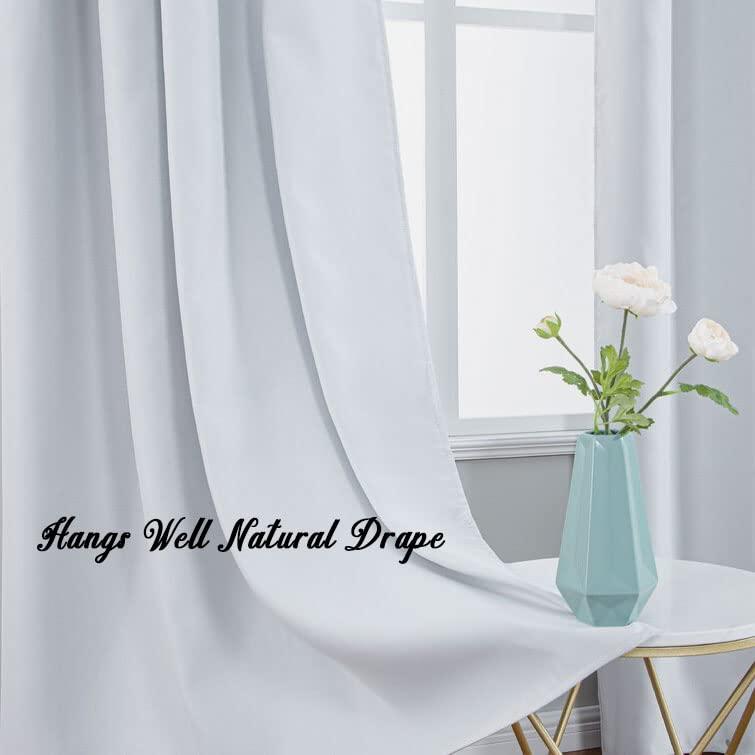 Grichril Extra Long Blackout Curtains - 2 Story High Living Room Drapes - Tall Curtains for High Ceiling or Long Window - 144 156 168 192 204 216 240 Inch 12ft-20ft Length(1 Panel,Greyish White, 100x240)