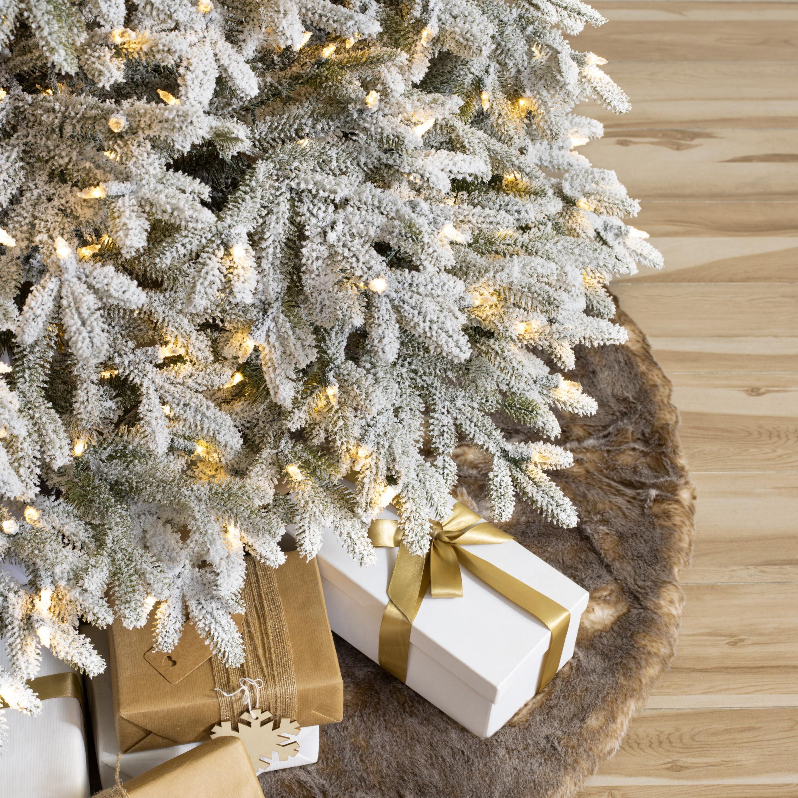 Balsam Hill Balsam Hill 7.5ft Pre-Lit Fraser Fir Frosted Artificial Christmas Tree with LED Clear Lights