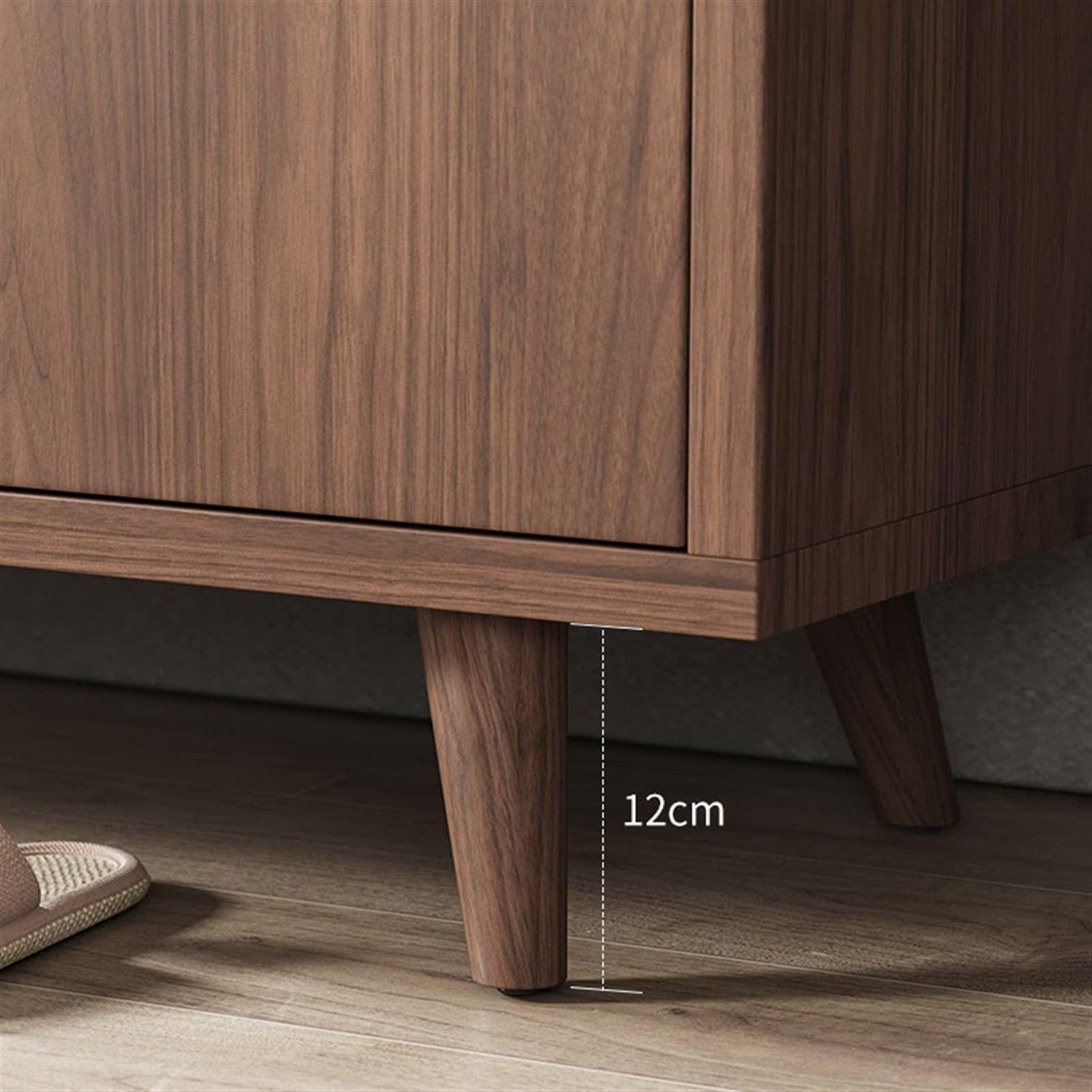 HARAY Shoe Rack Shoe Storage Bench, Entryway Bench with Door and Padded Cushion,Wooden Shoe Bench for Entryway, 2-Tier Shoe Rack Organizer for Entryway and Hallway Shoe Storage Organizer ( Color : Brass , S