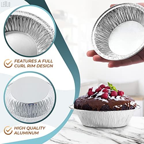 LEGLO Silver Aluminum Foil Tart Pan - 100Pcs Disposable Mini Pie Tins Round Pan for Cake Pie Tin Foil Pans Tin - Tin 2.9 inch Liners Aluminum Pans Disposable Mini Tart Pan Mini Cheesecake Pans for Baking