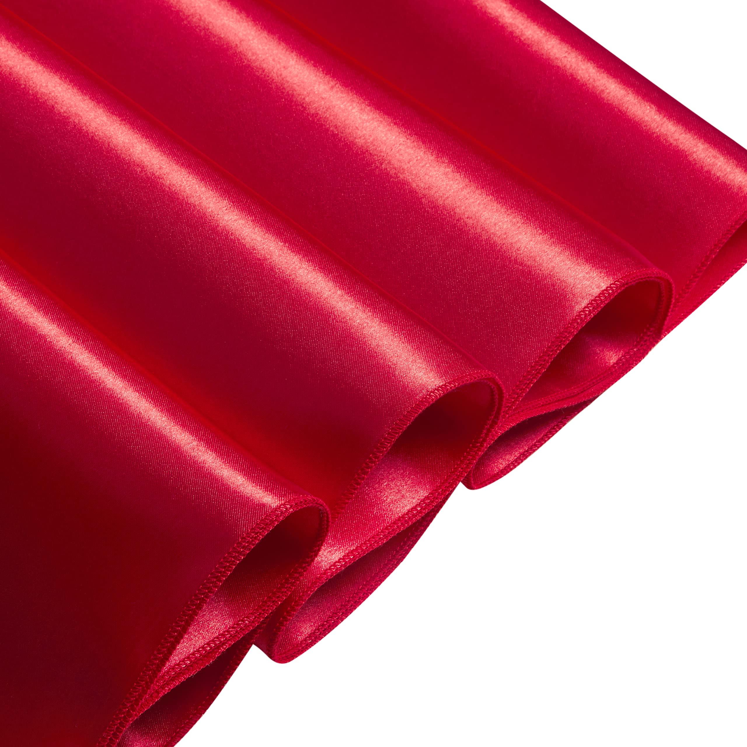 Counfeisly Counfeisly 1 Pack Rectangle Tablecloth Stain Resistant Wrinkle Free Silkly Soft Table Cloth, Satin Dining Table Cloths for Dining Room, Indoor and Outdoor Use, 60 x 120 Inches, Red