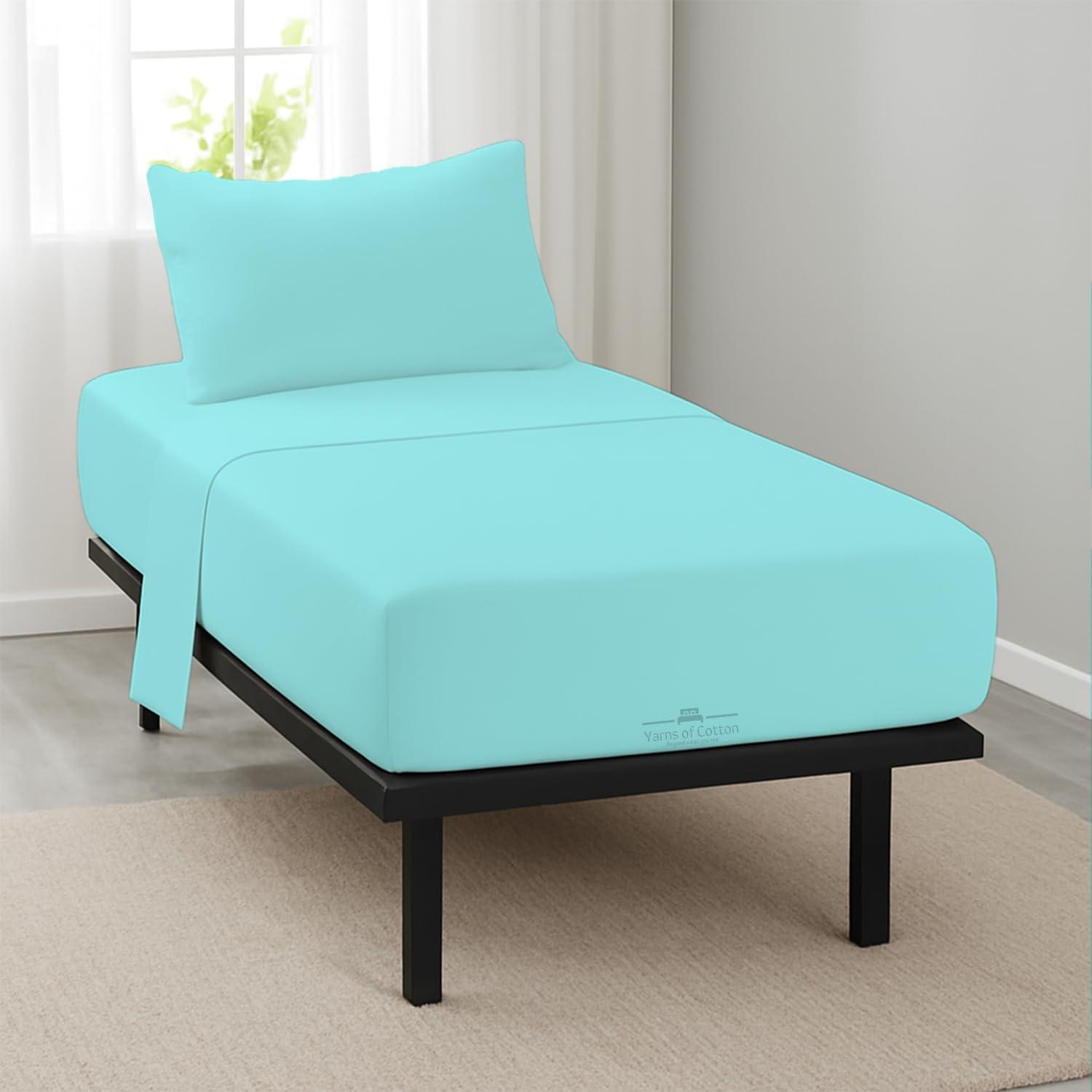 Yarns of Cotton Yarns of Cotton 4 Pcs Sheets for Cot Bunk Bed - 25 in x 75 in Taupe Solid - Cot Size Sheets 4\"-8\" Deep Pocket - Perfect for Cot Size Bunk Beds/Narrow Twin/Rv Bunk/Guest Bed/Camping Cot