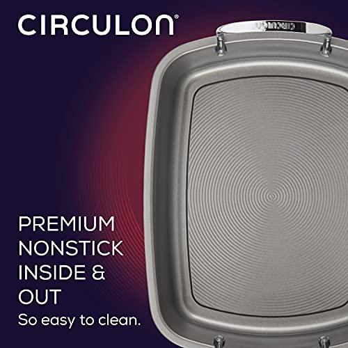 Circulon Circulon Nonstick Roasting Pan / Roaster with Rack - 17 Inch x 13 Inch, Gray