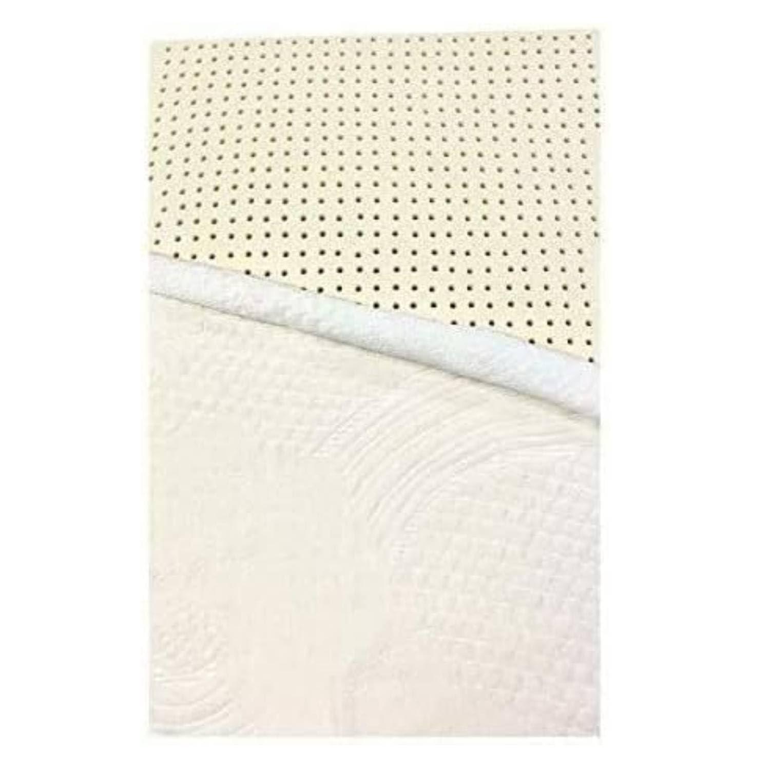 ORGANIC TEXTILES OrganicTextiles 2 Inch, Firm, Queen Size, Organic Latex Mattress Topper, with Removable Organic Cotton Cover, GOTS & GOLS Certified, Breathable, Long Lasting Durability, Ultimate Comfort