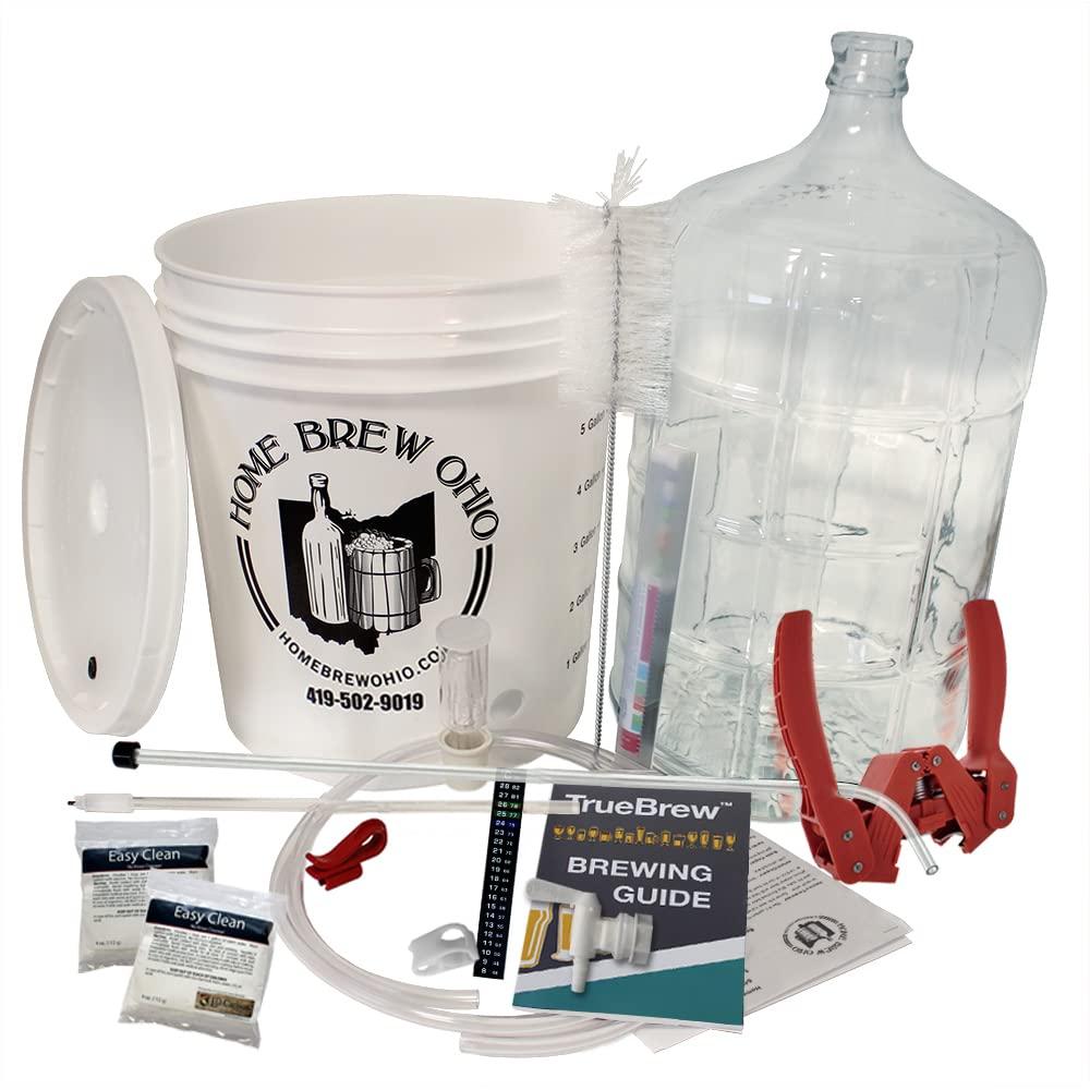 Monster Brew Home Brewing Supplies Monster Brew Home Brewing Supplies Home Brew Ohio Complete Beer Equipment Kit (K6) with 6 gal Glass Carboy, Multicolor (DP-GFZY-7I2K)