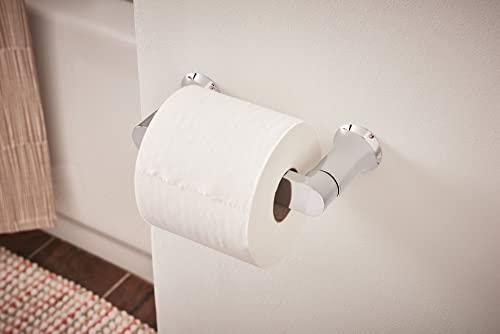 Moen Moen Genta LX Chrome Modern Wall Mount Pivoting Toilet Paper Holder, Modern Toilet Roll Holder for Bathroom, BH3808CH